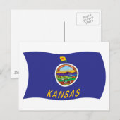 Carte postale du drapeau du Kansas (Devant / Derrière)