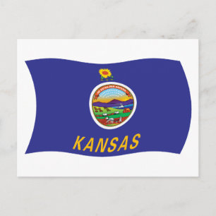 Carte postale du drapeau du Kansas