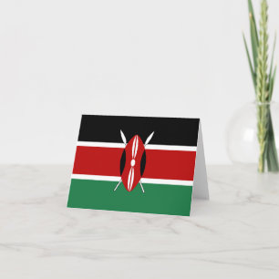 Carte postale du drapeau du Kenya