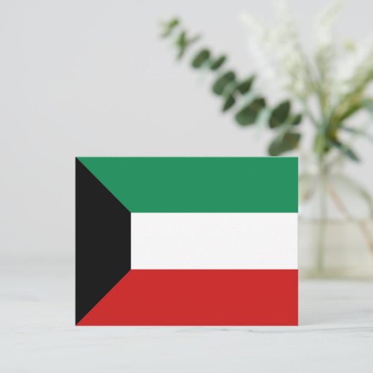 Carte postale du drapeau du Koweït (Debout devant)