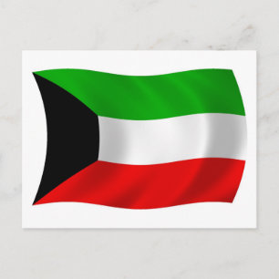 Carte postale du drapeau du Koweït