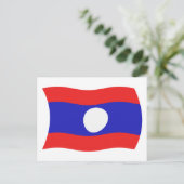 Carte postale du drapeau du Laos (Debout devant)