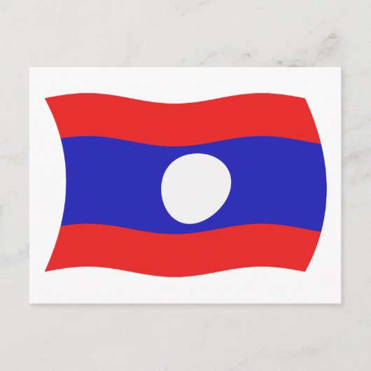 Carte postale du drapeau du Laos (Devant)