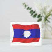 Carte postale du drapeau du Laos (Debout devant)
