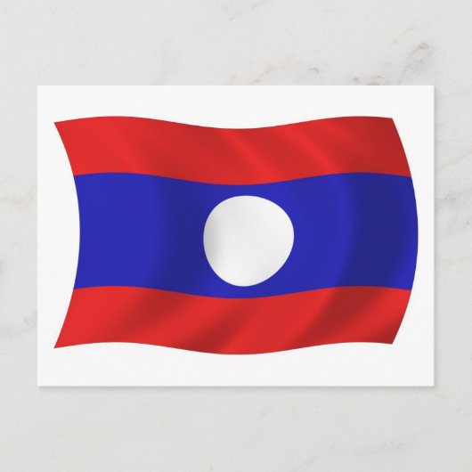 Carte postale du drapeau du Laos (Devant)