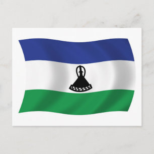 Carte postale du drapeau du Lesotho