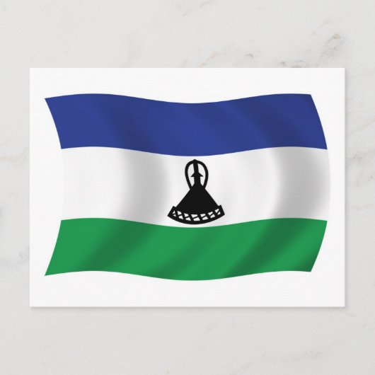 Carte postale du drapeau du Lesotho (Devant)