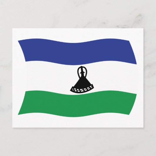 Carte postale du drapeau du Lesotho (Devant)