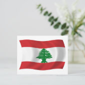 Carte postale du drapeau du Liban (Debout devant)