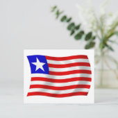 Carte postale du drapeau du Liberia (Debout devant)