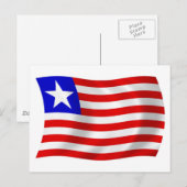 Carte postale du drapeau du Liberia (Devant / Derrière)