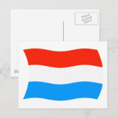 Carte postale du drapeau du Luxembourg (Devant / Derrière)