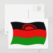 Carte postale du drapeau du Malawi (Devant / Derrière)