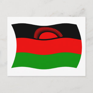 Carte postale du drapeau du Malawi