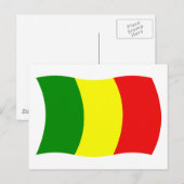 Carte postale du drapeau du Mali (Devant / Derrière)