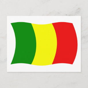 Carte postale du drapeau du Mali