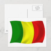 Carte postale du drapeau du Mali (Devant / Derrière)