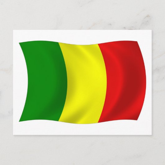 Carte postale du drapeau du Mali (Devant)
