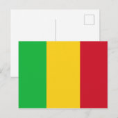 Carte postale du drapeau du Mali (Devant / Derrière)
