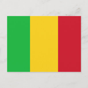 Carte postale du drapeau du Mali