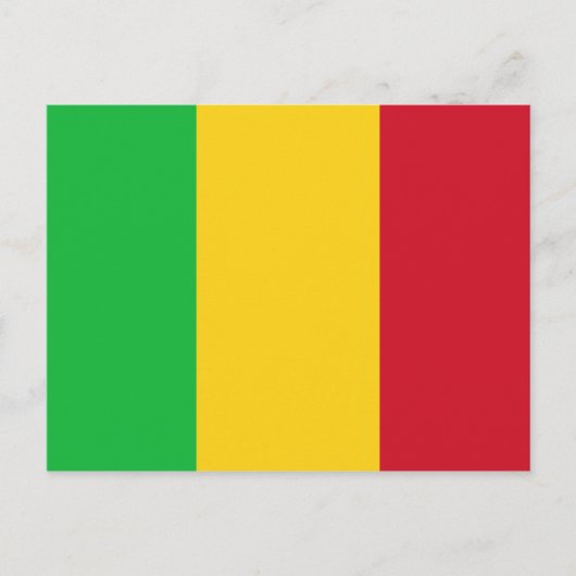 Carte postale du drapeau du Mali (Devant)