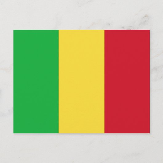 Carte postale du drapeau du Mali (Devant)