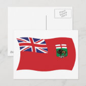 Carte postale du drapeau du Manitoba (Devant / Derrière)