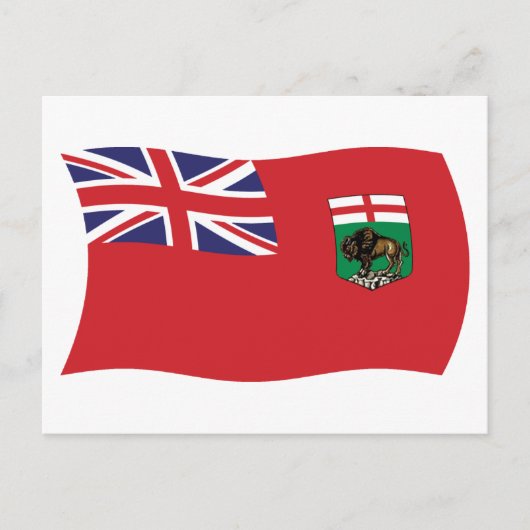 Carte postale du drapeau du Manitoba (Devant)