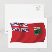 Carte postale du drapeau du Manitoba (Devant / Derrière)