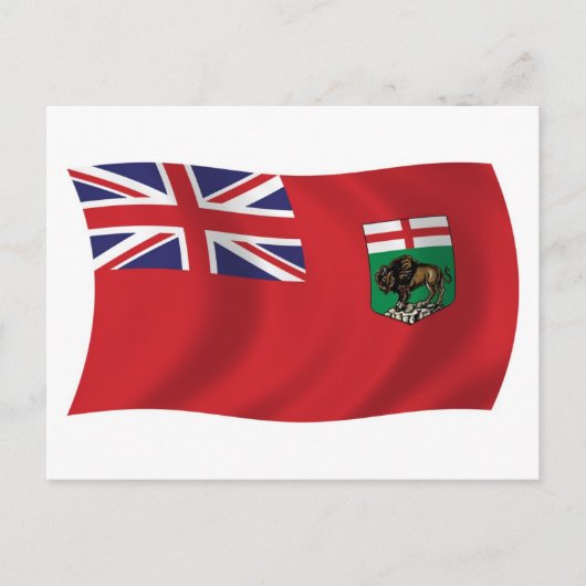 Carte postale du drapeau du Manitoba (Devant)
