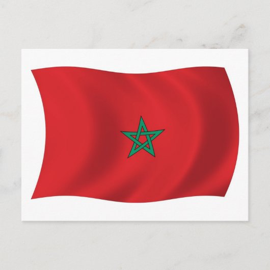 Carte postale du drapeau du Maroc (Devant)