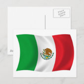 Carte postale du drapeau du Mexique (Devant / Derrière)