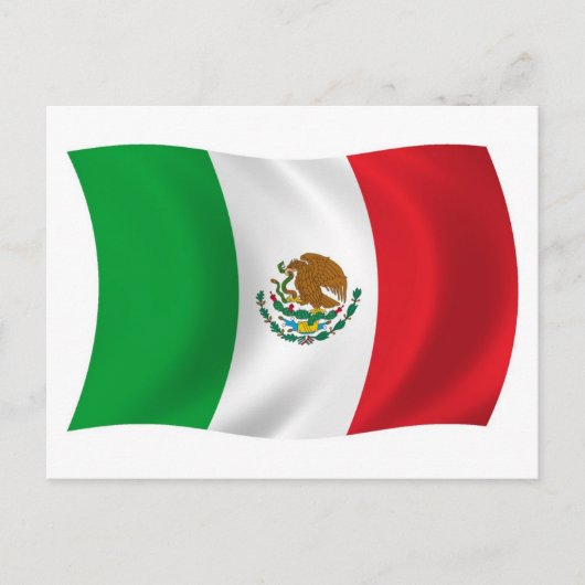 Carte postale du drapeau du Mexique (Devant)