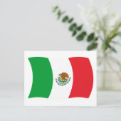 Carte postale du drapeau du Mexique (Debout devant)