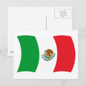 Carte postale du drapeau du Mexique (Devant / Derrière)