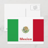 Carte postale du drapeau du Mexique (Devant / Derrière)