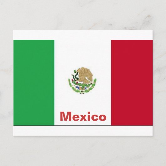 Carte postale du drapeau du Mexique (Devant)