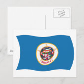 Carte postale du drapeau du Minnesota (Devant / Derrière)