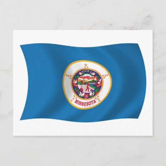 Carte postale du drapeau du Minnesota (Devant)