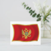 Carte postale du drapeau du Monténégro (Debout devant)