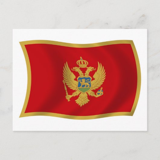 Carte postale du drapeau du Monténégro (Devant)