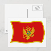 Carte postale du drapeau du Monténégro (Devant / Derrière)