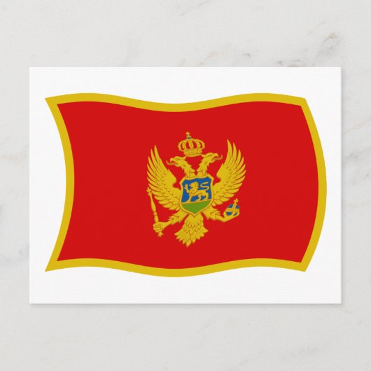 Carte postale du drapeau du Monténégro (Devant)