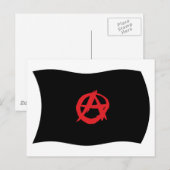 Carte postale du drapeau du mouvement anarchiste (Devant / Derrière)