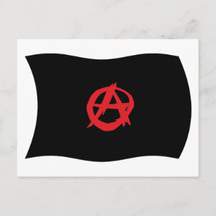 Carte postale du drapeau du mouvement anarchiste