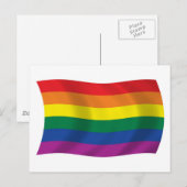 Carte postale du drapeau du mouvement de la fierté (Devant / Derrière)