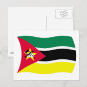 Carte postale du drapeau du Mozambique (Devant / Derrière)