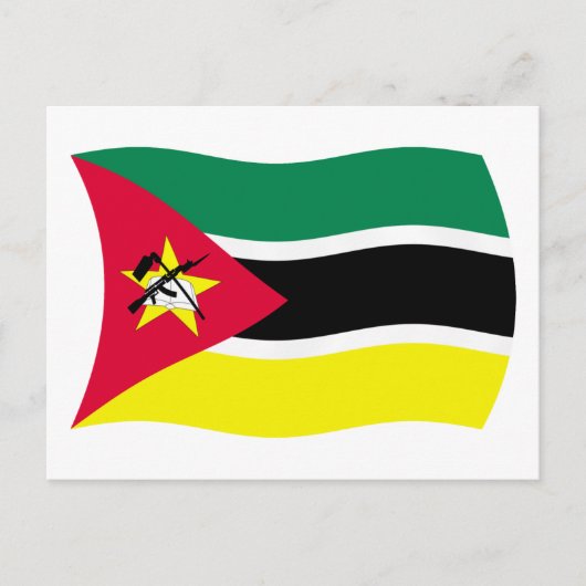 Carte postale du drapeau du Mozambique (Devant)