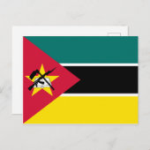 Carte postale du drapeau du Mozambique (Devant / Derrière)
