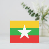 Carte postale du drapeau du Myanmar (Debout devant)